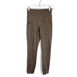 Zobha Leggings Side Pockets Small Tan Heather